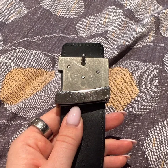 Louis Vuitton Santur LV Initial Belt, 40 mm Silver Buckle